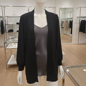 St. John Collection Black Knit Open Front Cardigan Sz P Petite